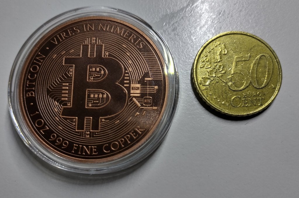 Bitcoin 2027 (oz, koper), Ophalen of Verzenden, Vóór koninkrijk, Overige waardes, Losse munt