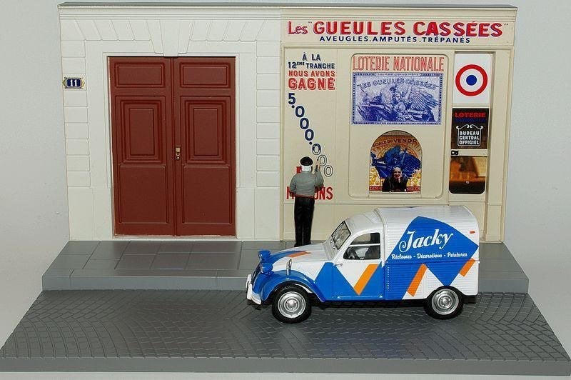 Citroen Besteleend reclameschilder + straatdecor Altaya 1:43, Ophalen of Verzenden, Nieuw, Auto, Overige merken