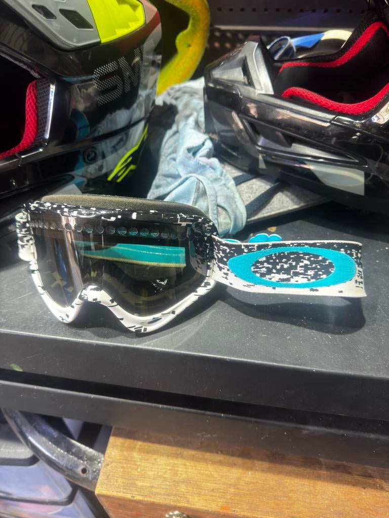 Oakley Cross bril MX Goggles - Zwart/Wit met Blauw, Ophalen of Verzenden, Tweedehands, Heren, Overige merken