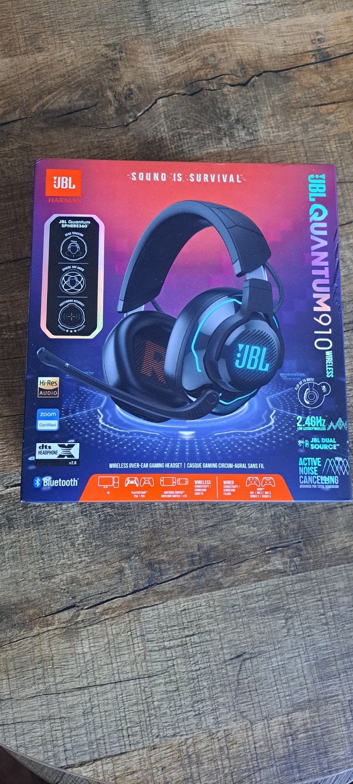 JBL Quantum 910 - Zwart - Nieuw!, Computers en Software, Headsets, Jbl quantum, Nieuw, Ophalen of Verzenden, Draadloos