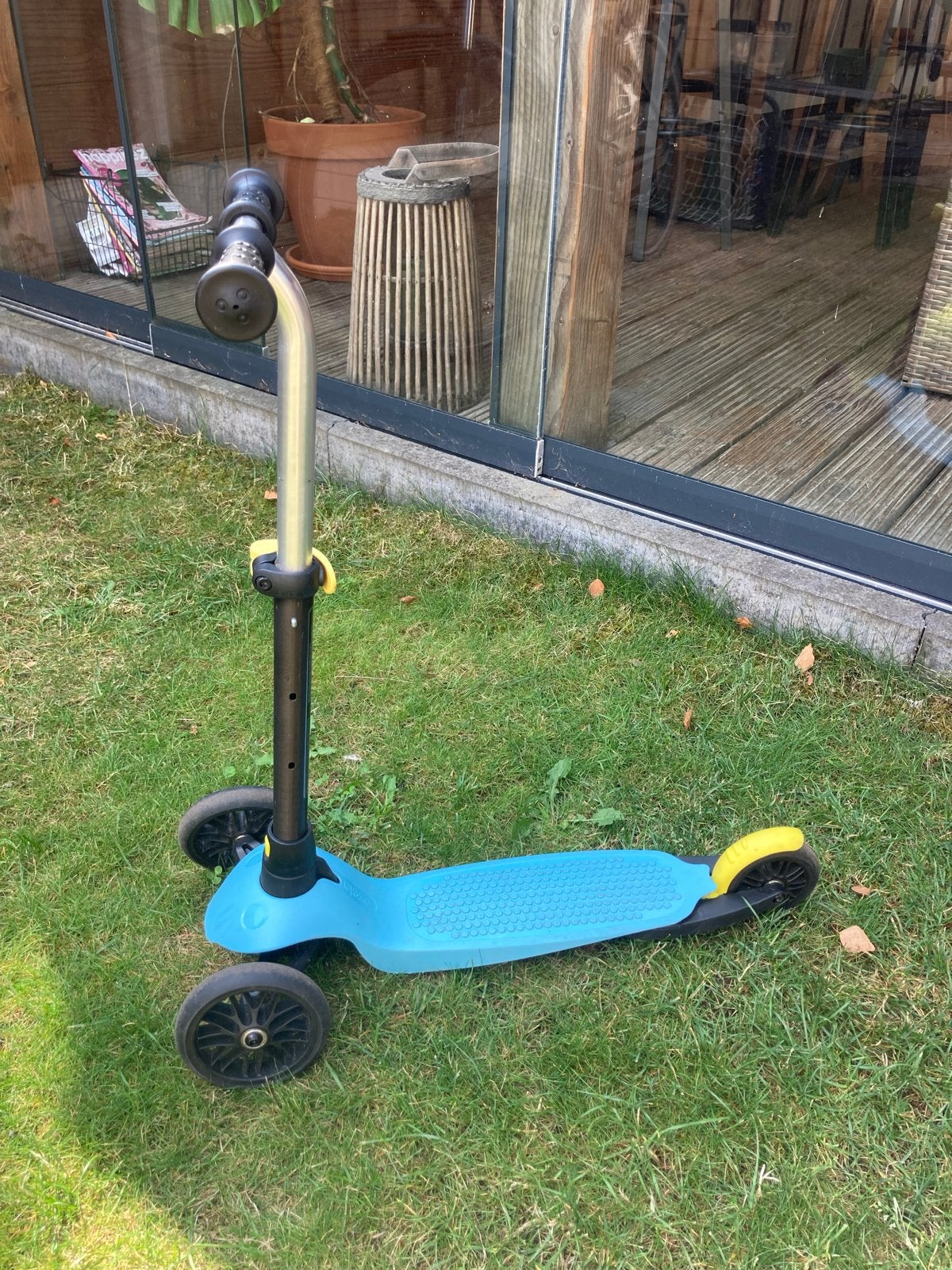 Kinderstep 3 wielen - Blauw/Geel - Gebruikt, Fietsen en Brommers, Ophalen, Gebruikt, Gewone step
