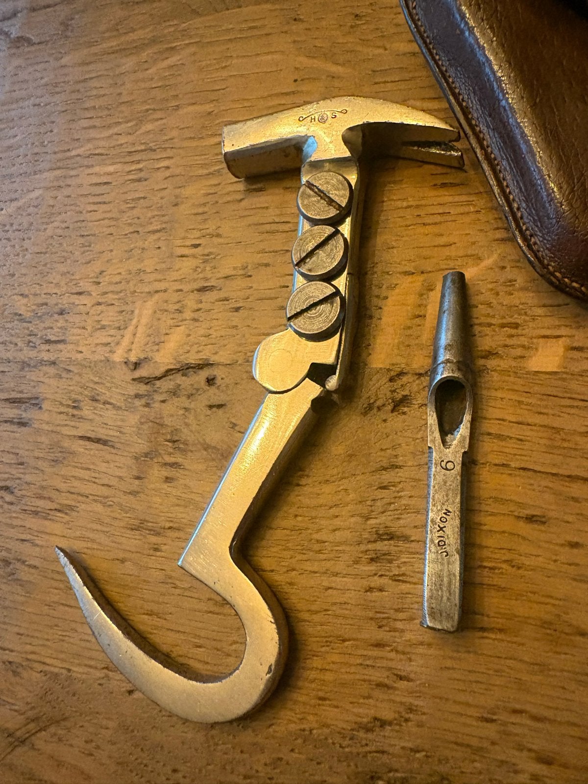 Zeldzaam Cavalerie Hoefijzergereedschap WOI met Leren Etui, Ophalen of Verzenden