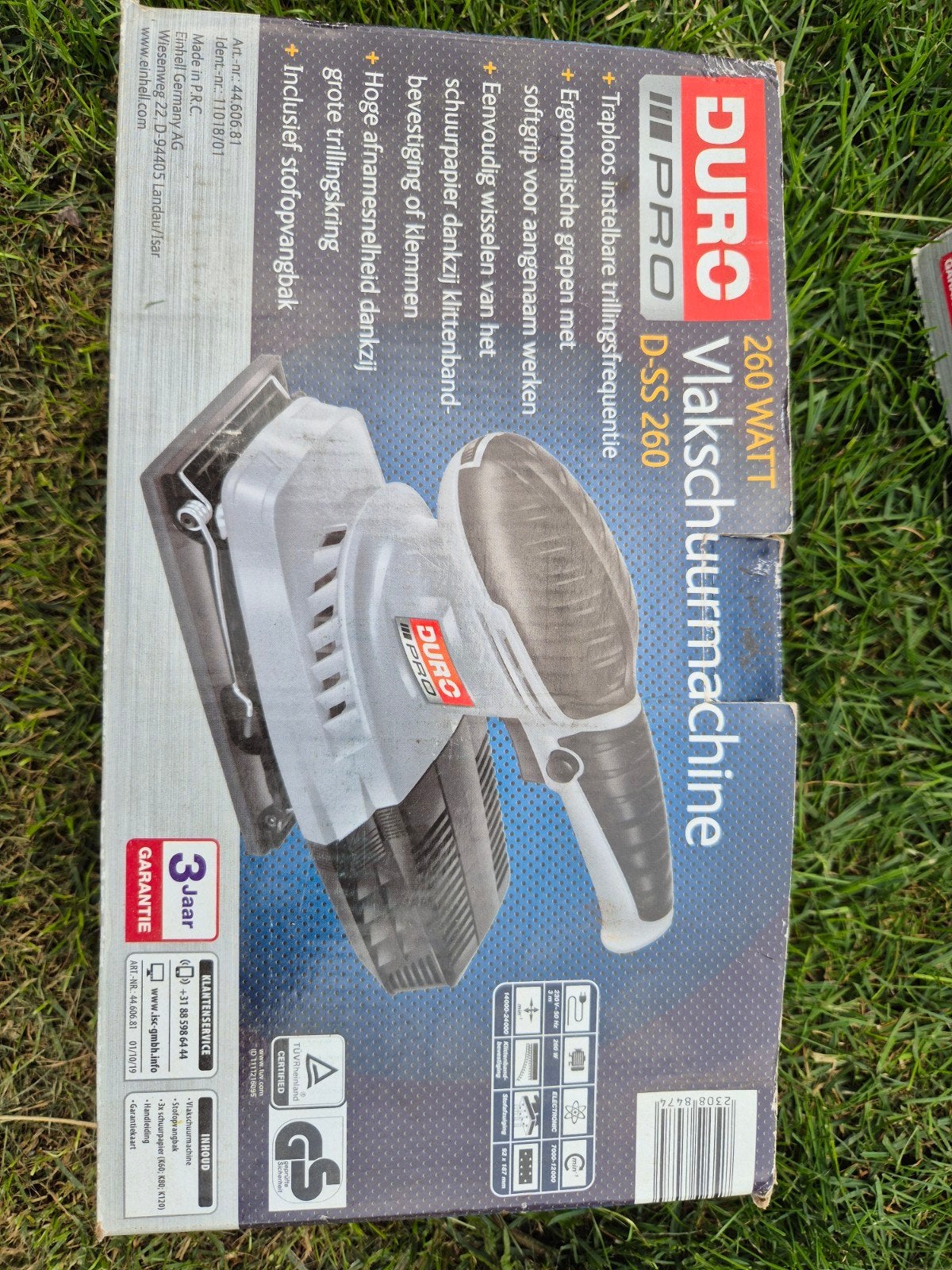 Duro Pro Vlakschuurmachine 260 Watt, Ophalen, Zo goed als nieuw, Minder dan 600 watt, Vlakschuurmachine