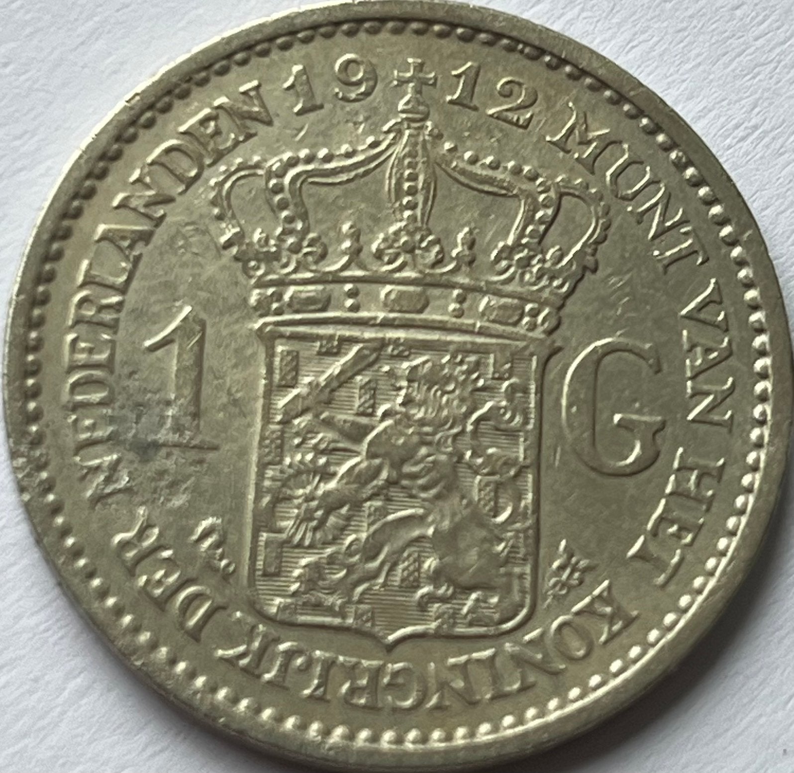 Zilveren gulden 1912, 1 gulden, Zilver, Ophalen of Verzenden, Koningin Wilhelmina