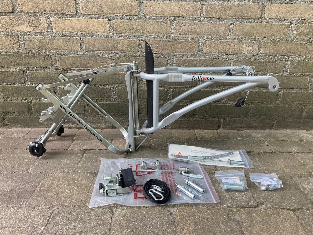 FollowMe tandem - kinderfietsaanhanger, Fietsen en Brommers, Gebruikt, Opvouwbaar, 20 tot 40 kg, Ophalen of Verzenden