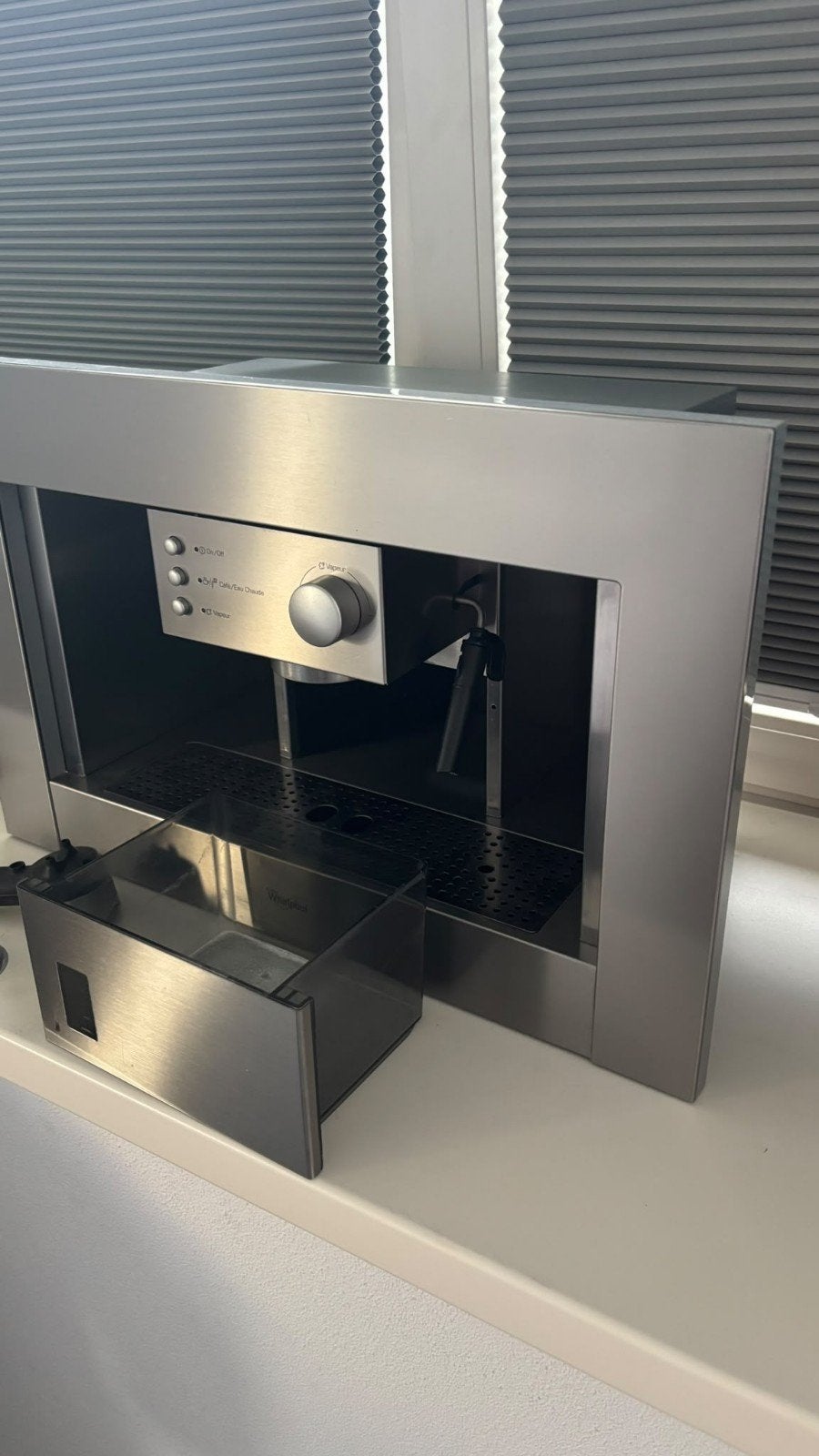 Whirlpool ACE 010/IX Inbouw Espresso Apparaat, Ophalen, Gebruikt, Espresso apparaat, Gemalen koffie