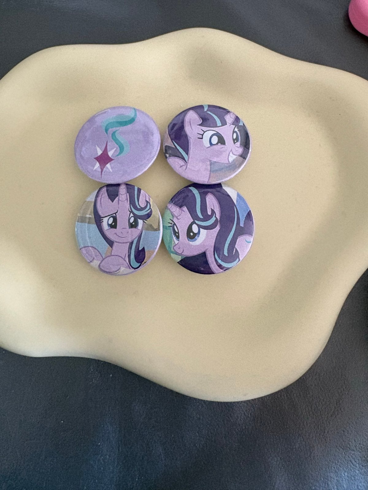 My Little Pony Starlight Glimmer Buttons Set, Verzamelen, Speldjes, Pins en Buttons, Verzenden, Nieuw, Figuurtje, Button