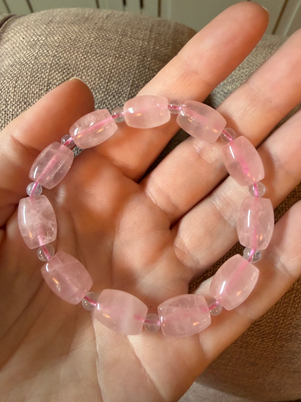 Gratis rozenkwarts armbandje mij iets te groot, Ophalen of Verzenden, Zo goed als nieuw