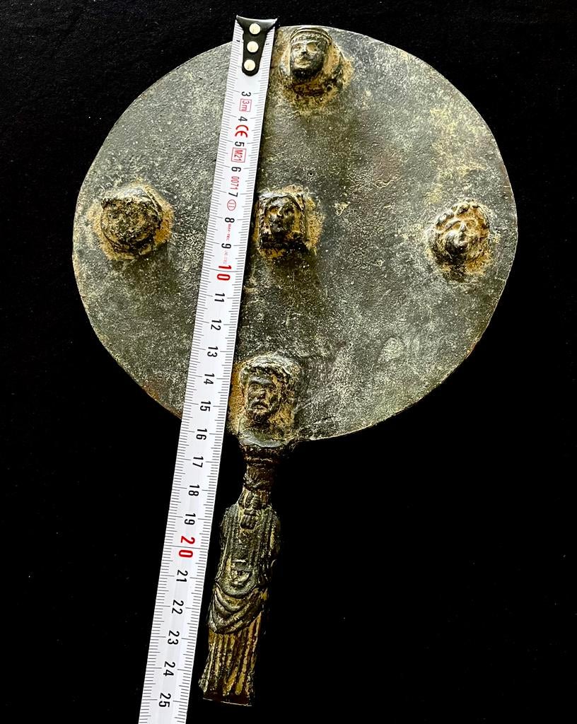 Bronzen handspiegel-Romeinse of Etruskische periode., Antiek en Kunst, Ophalen of Verzenden