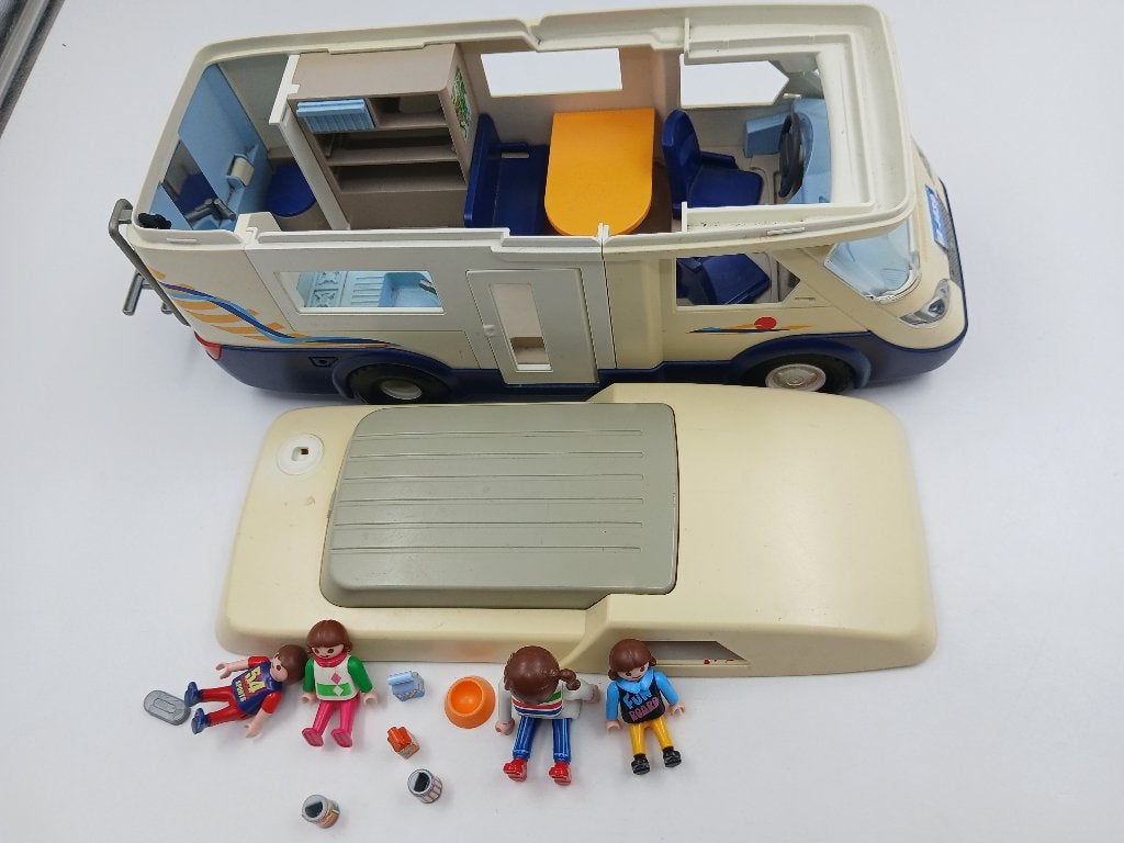 Playmobil Grote familie kampeerwagen / camper 4859, Gebruikt, Complete set, Voertuig, Ophalen of Verzenden