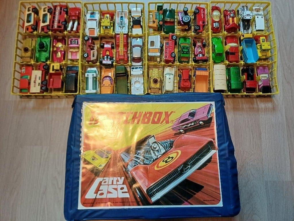 matchbox superfast koffer met nette modellen jaren 70, Ophalen of Verzenden, Zo goed als nieuw, Auto