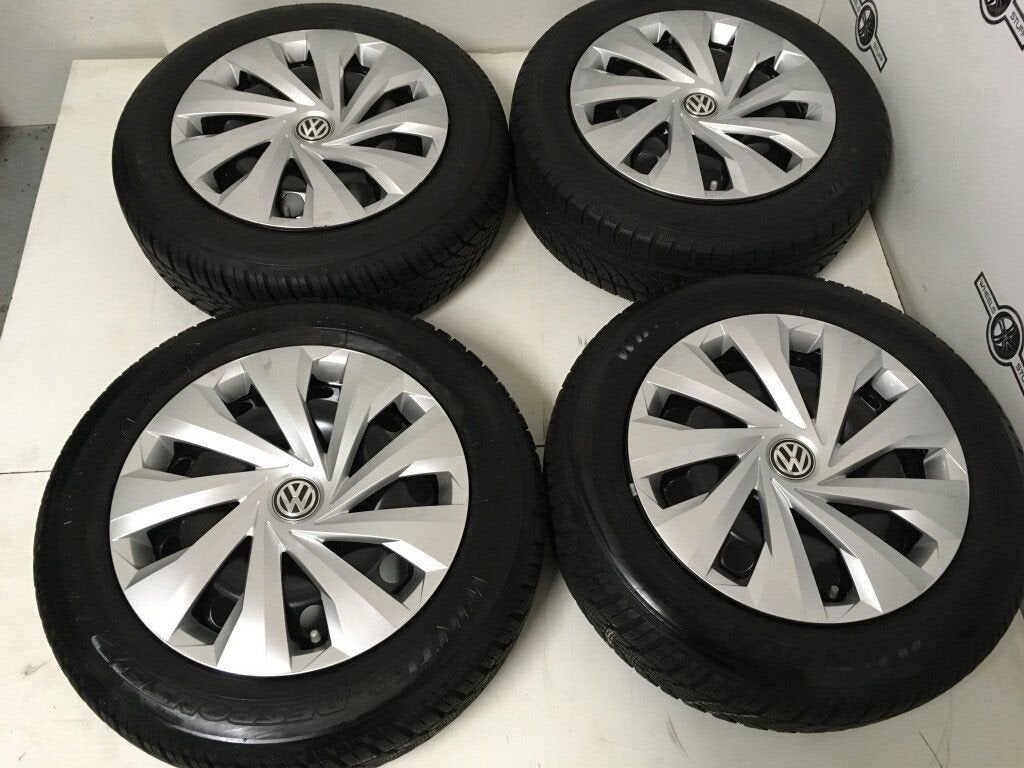Staal velgen 15"inch winterbanden 5x100 VW Polo Fabia Ibiza, Ophalen, Nieuw, 15 inch, Banden en Velgen