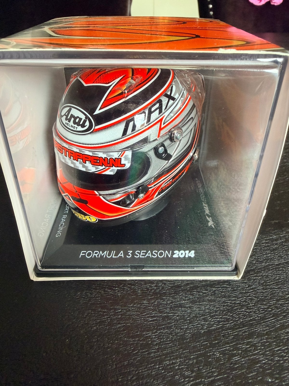 Max verstappen helm 1:4 formule 3 seizoen 2014, Ophalen of Verzenden, Nieuw, Formule 1