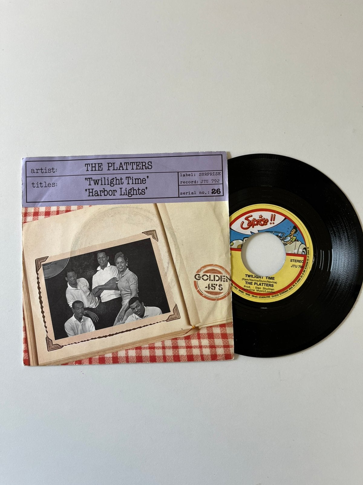 The Platters “ Twilight time / Harbour lights “, Ophalen of Verzenden, Zo goed als nieuw, Pop