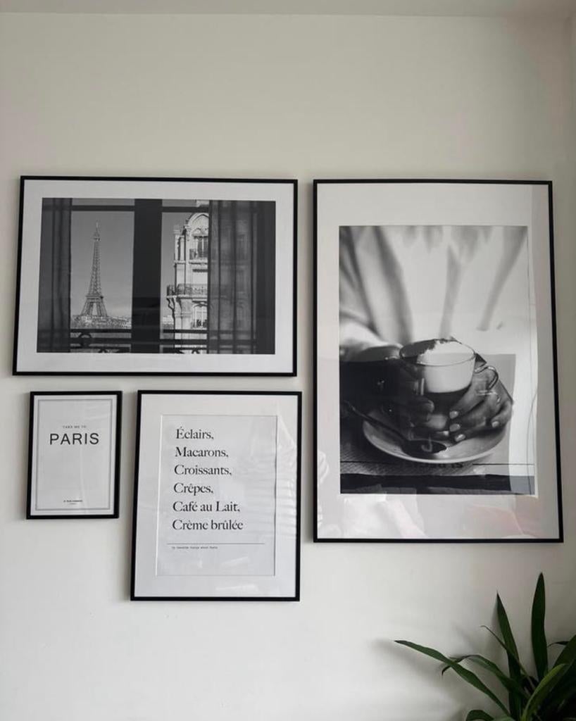 Desenio Zwart Wit Fotolijsten met Posters, Ophalen, Zo goed als nieuw