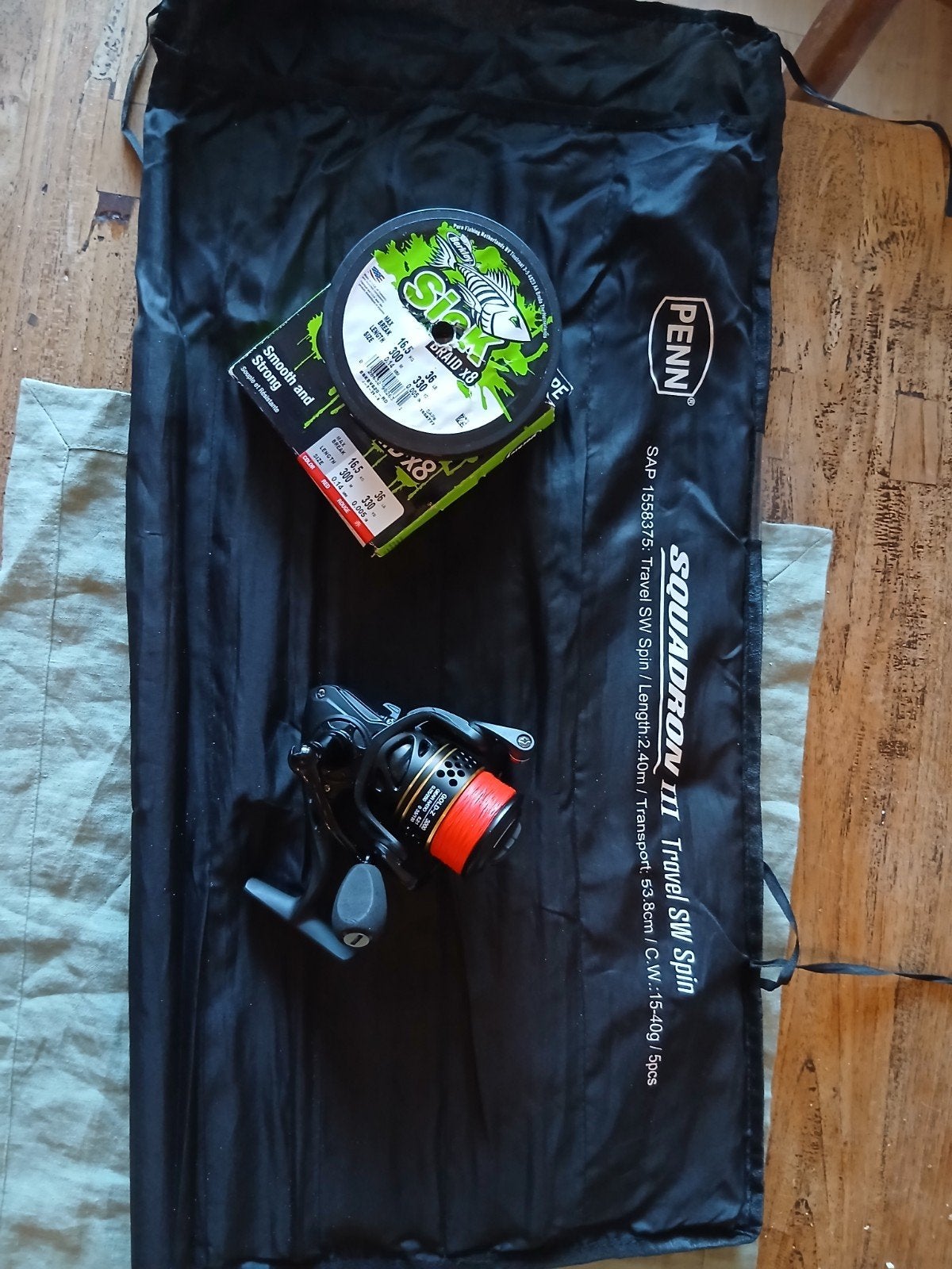 Penn Squadron III Travel SW Spin Hart Gold Z 3000, Watersport en Boten, Ophalen of Verzenden