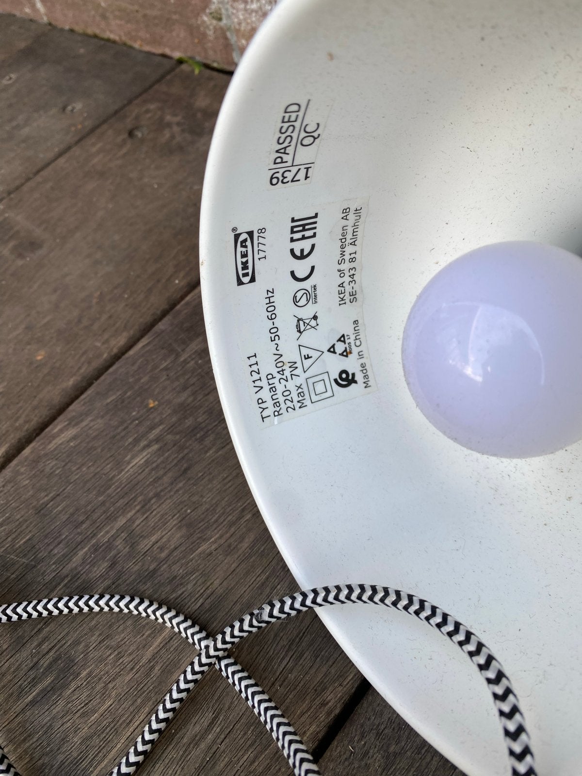 IKEA Ranarp Klemlamp - Zwart/Goud, Ophalen, Led-lamp, Gebruikt, E14 (klein)