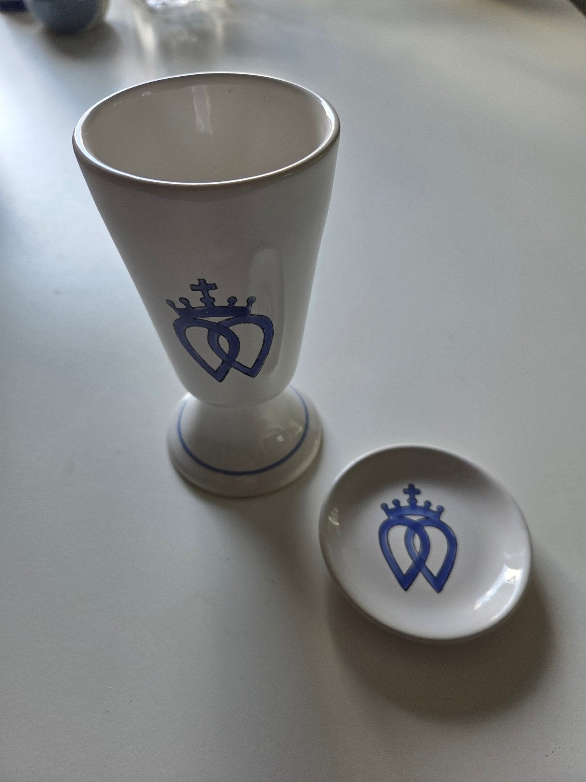 Vintage Pornic France vaas en schaaltje, handgemaakt, Ophalen of Verzenden