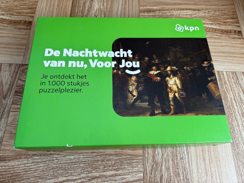 Kpn de nachtwacht puzzel 1000 stukjes, Ophalen of Verzenden, 500 t/m 1500 stukjes, Nieuw