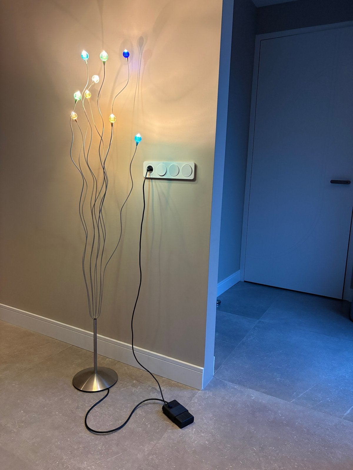 Harco Loor staanlamp met Murano glas en dimmer, Ophalen, Gebruikt, Glas, G4