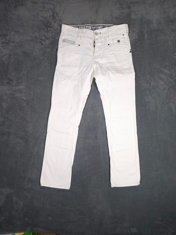 Pme Legend Broek Aviator W34 L34 Wit Jeans Pall Mall., Kleding | Heren, Spijkerbroeken en Jeans, Zo goed als nieuw, W33 - W34 (confectie 48/50)