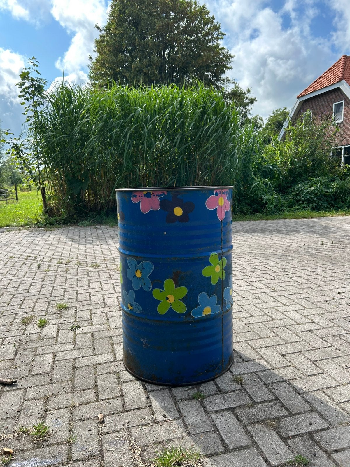 Olievaten, Tuin en Terras, Regentonnen, 150 liter of meer, Ophalen of Verzenden, Gebruikt
