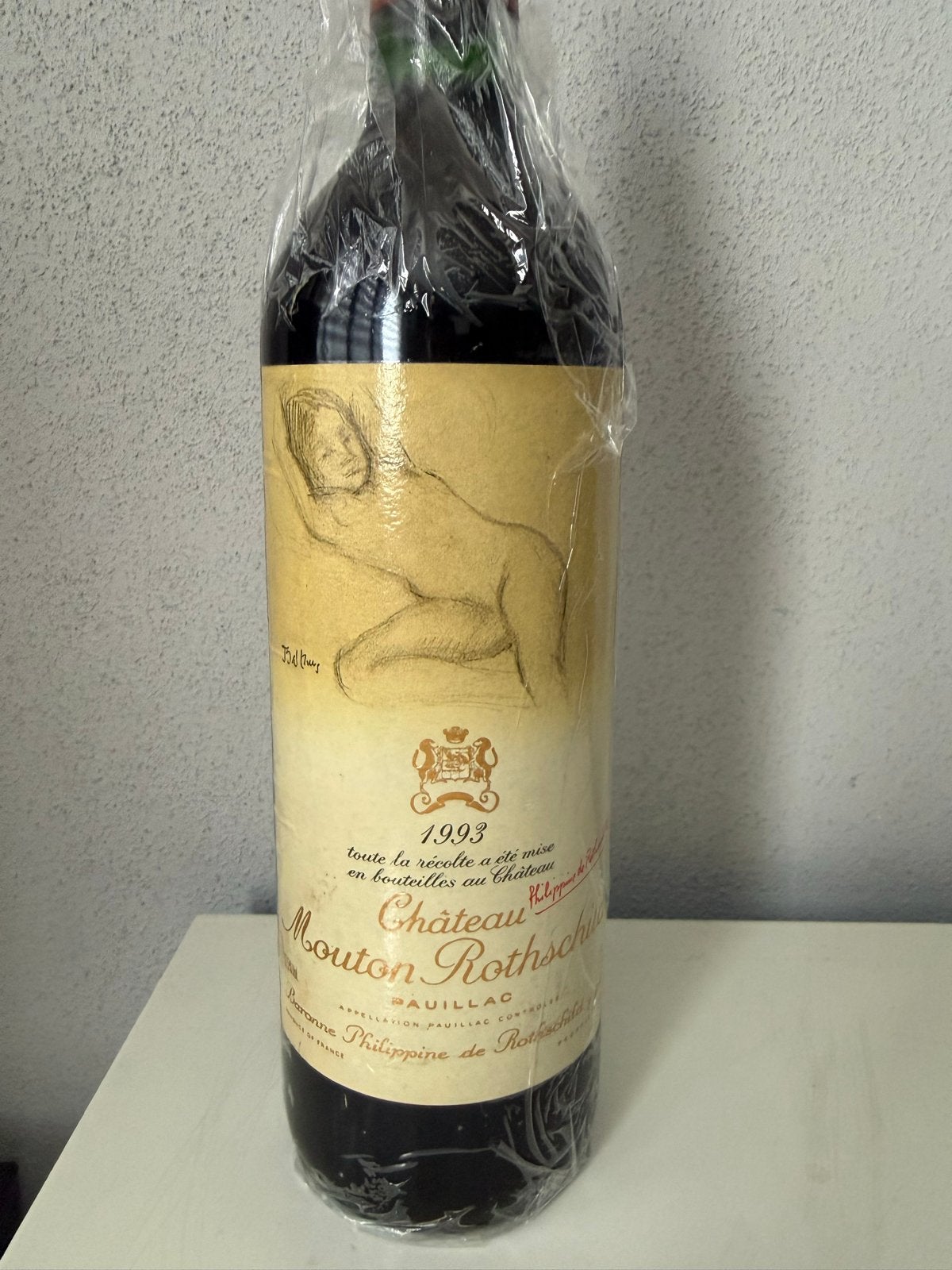 Château Mouton Rothschild 1993, Frankrijk, Ophalen of Verzenden, Zo goed als nieuw, Rode wijn