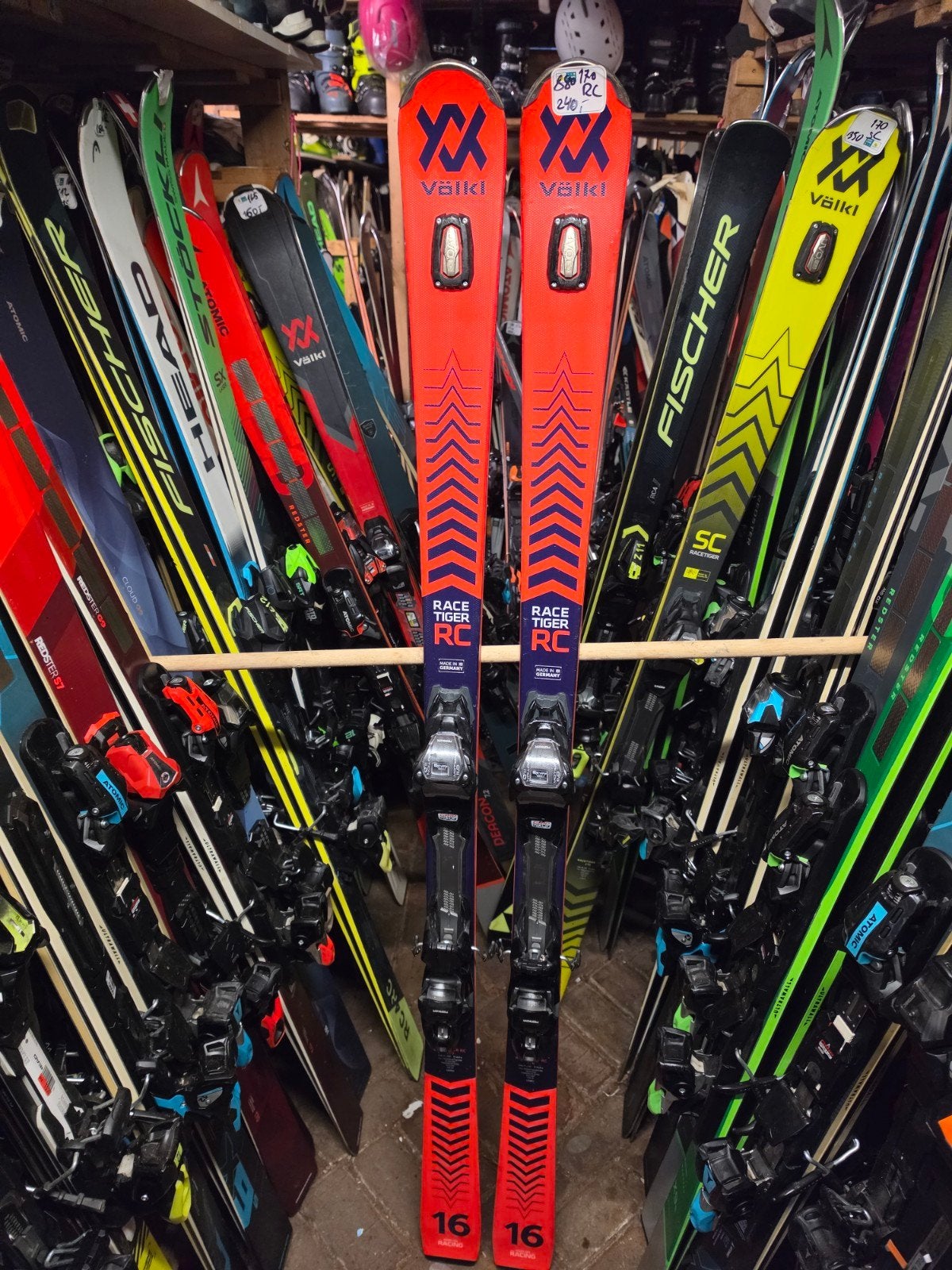 170cm VOLKL RACETIGER RC UVO 880€ CARVE GEVORDERD TOP SKI, Overige merken, 160 tot 180 cm, Gebruikt, Ophalen of Verzenden