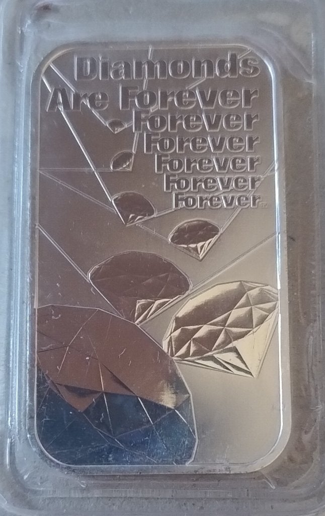 1 oz Zilver baar James Bond - Diamonds are Forever 2021, Ophalen of Verzenden, Zilver