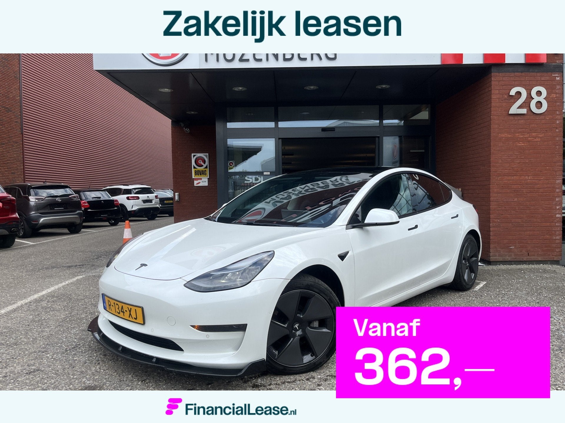 Tesla Model 3 Standard RWD Plus 60 kWh snel laden niet mogel, Automaat, Achterwielaandrijving, Gebruikt, Wit