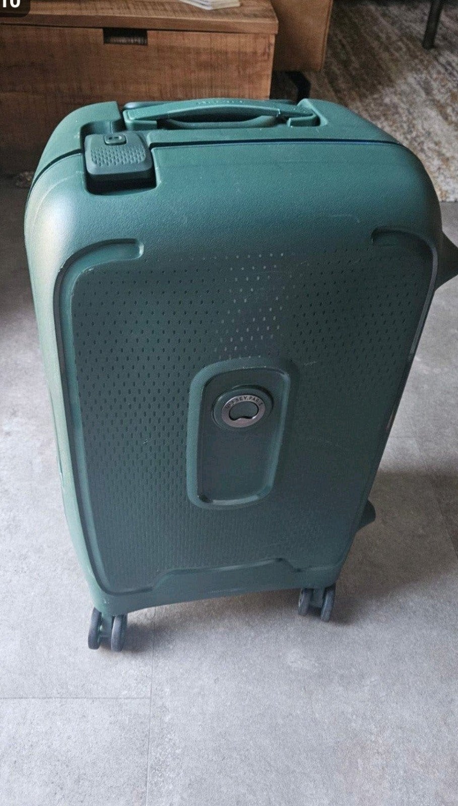 delsey handbagage Koffer Groen, Ophalen, Hard kunststof, 70 cm of meer, Slot