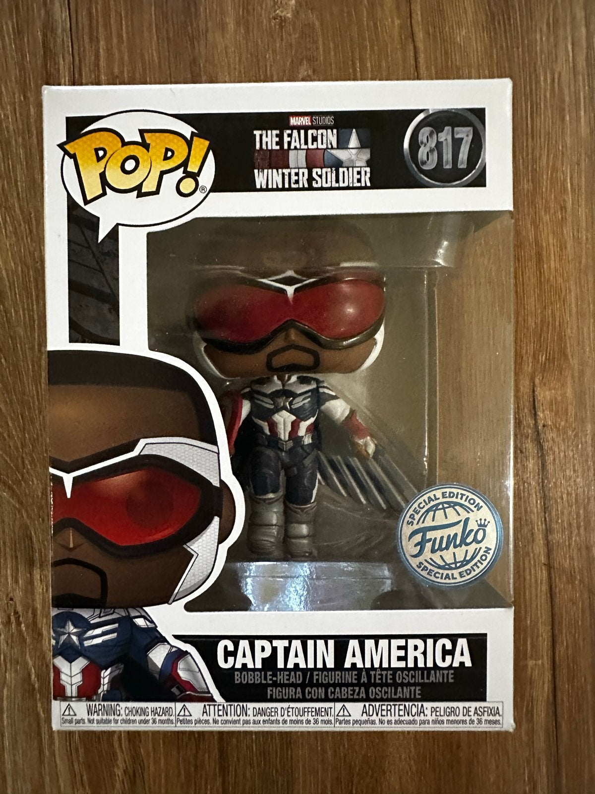 Funko Pop! Captain America (Falcon) #817 Special Edition, Ophalen of Verzenden, Nieuw