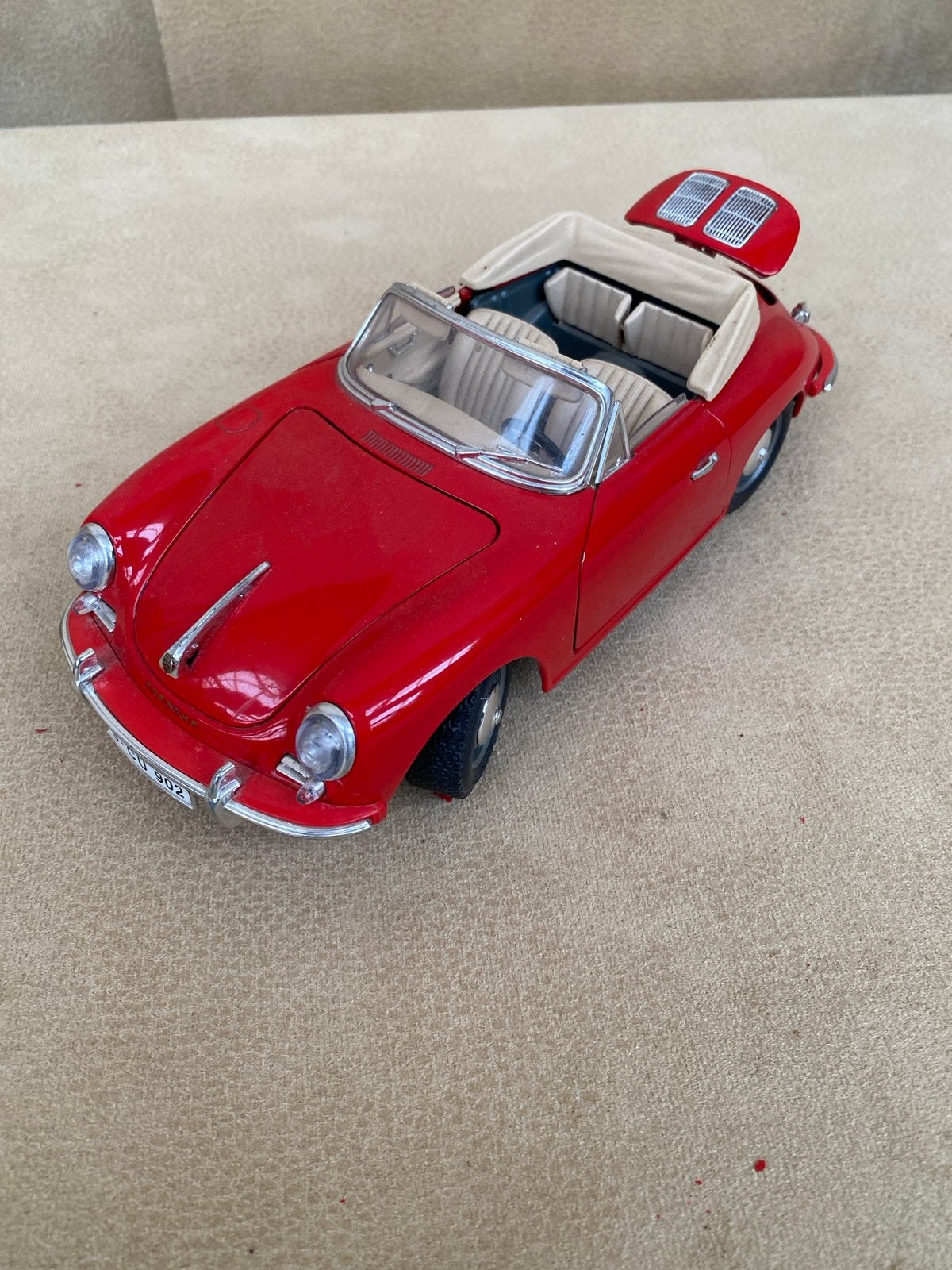 Porsche 356B 1961 1:18 modelauto - Rood, Ophalen, Gebruikt, Auto, Overige merken
