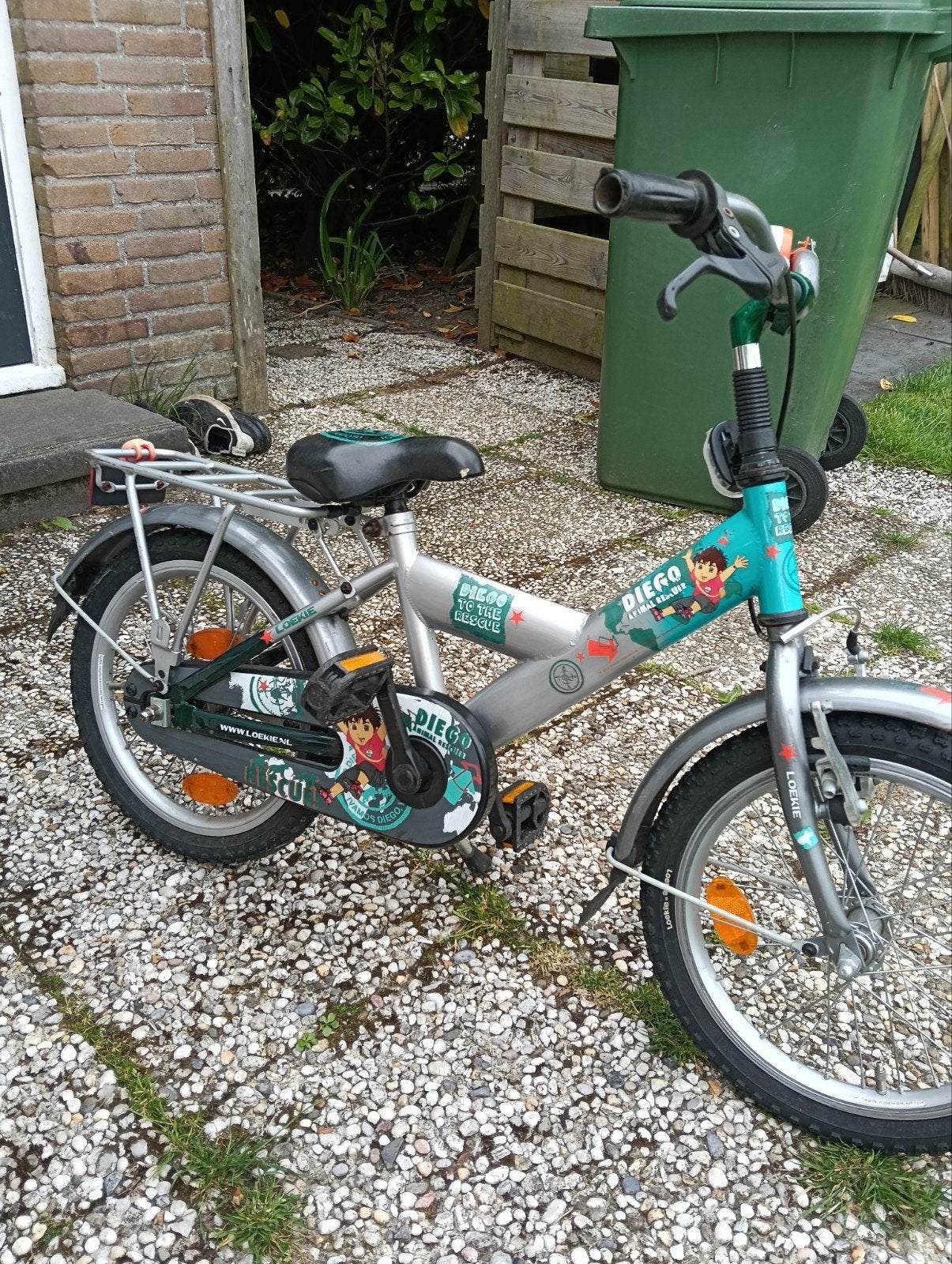 Diego kinderfietsje, Ophalen, Terugtraprem, Loekie., Gebruikt