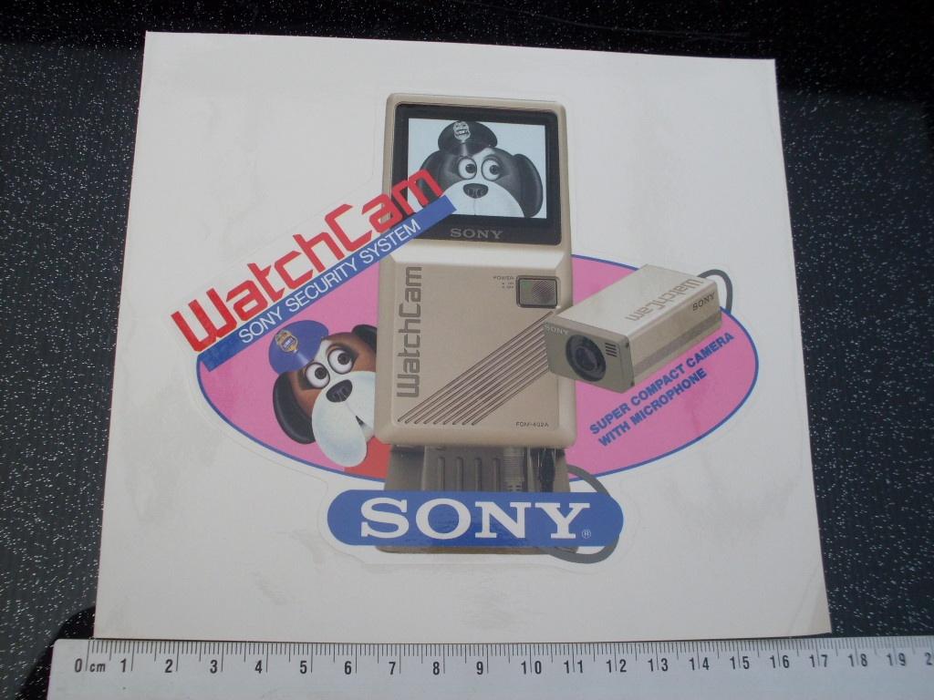 sticker sony watchcam security system camera microphone, Verzenden, Zo goed als nieuw, Merk