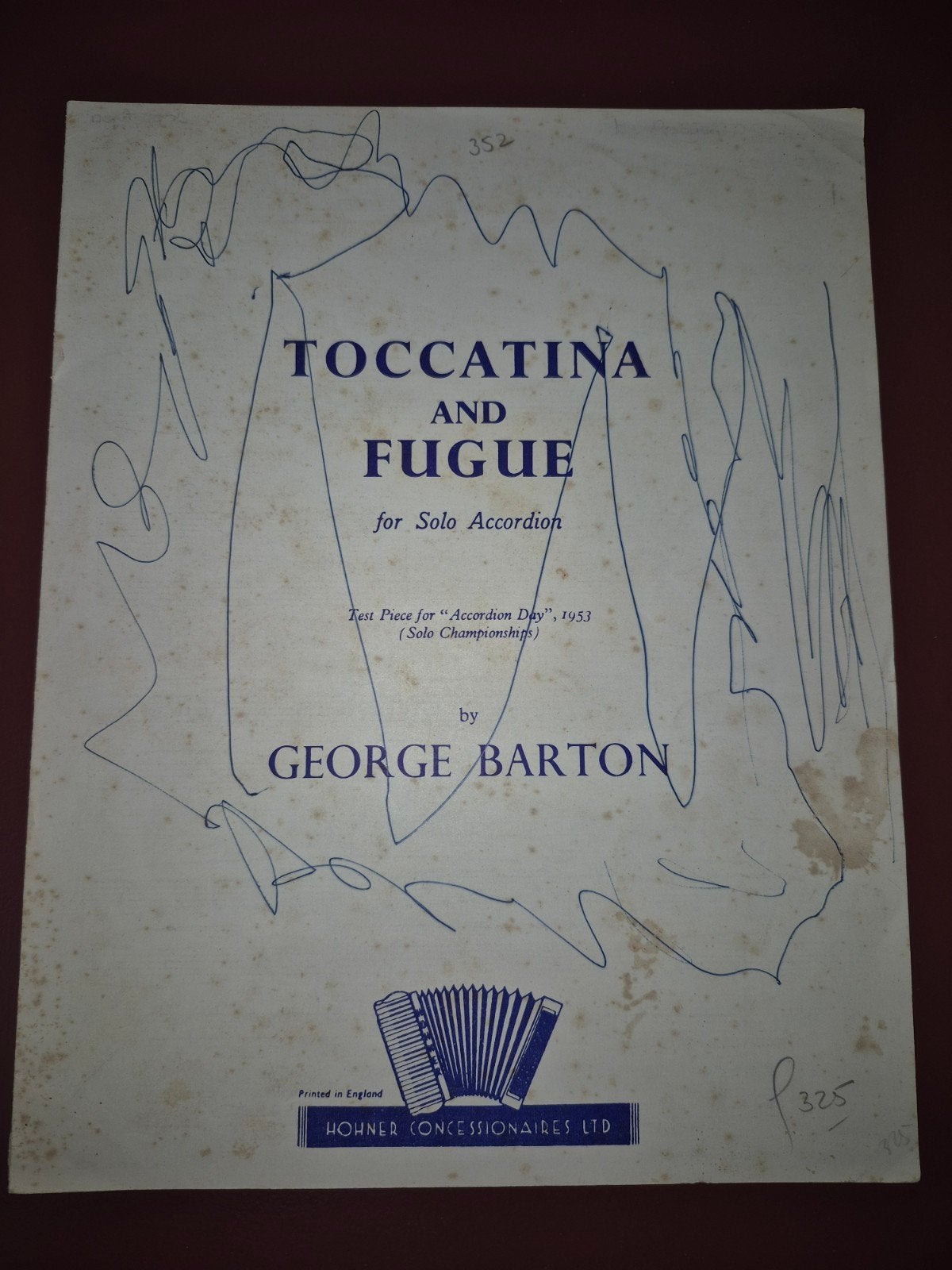 Toccantina and Fugue for Solo Accordion - George Barton, Gebruikt, Klassiek, Ophalen of Verzenden, Artiest of Componist