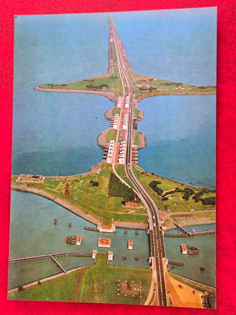 Afsluitdijk Panorama met Stevinsluizen, Ophalen of Verzenden