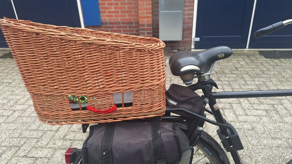 Rieten Fietsmand voor Hond, Ophalen, Gebruikt, Fietsmand, Bobike