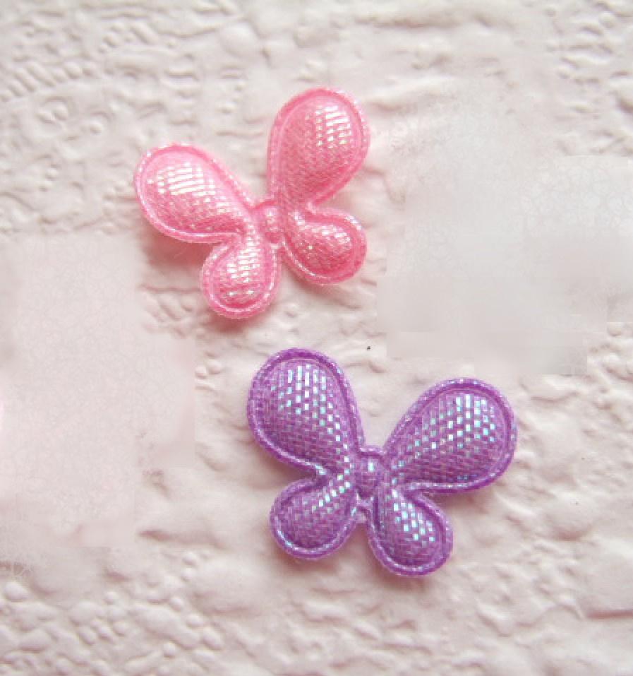 OPRUIMING ~ Mini glanzend vlindertje ~ 1,5 cm ~ Roze & Paars, -, -, Nieuw, Ophalen of Verzenden