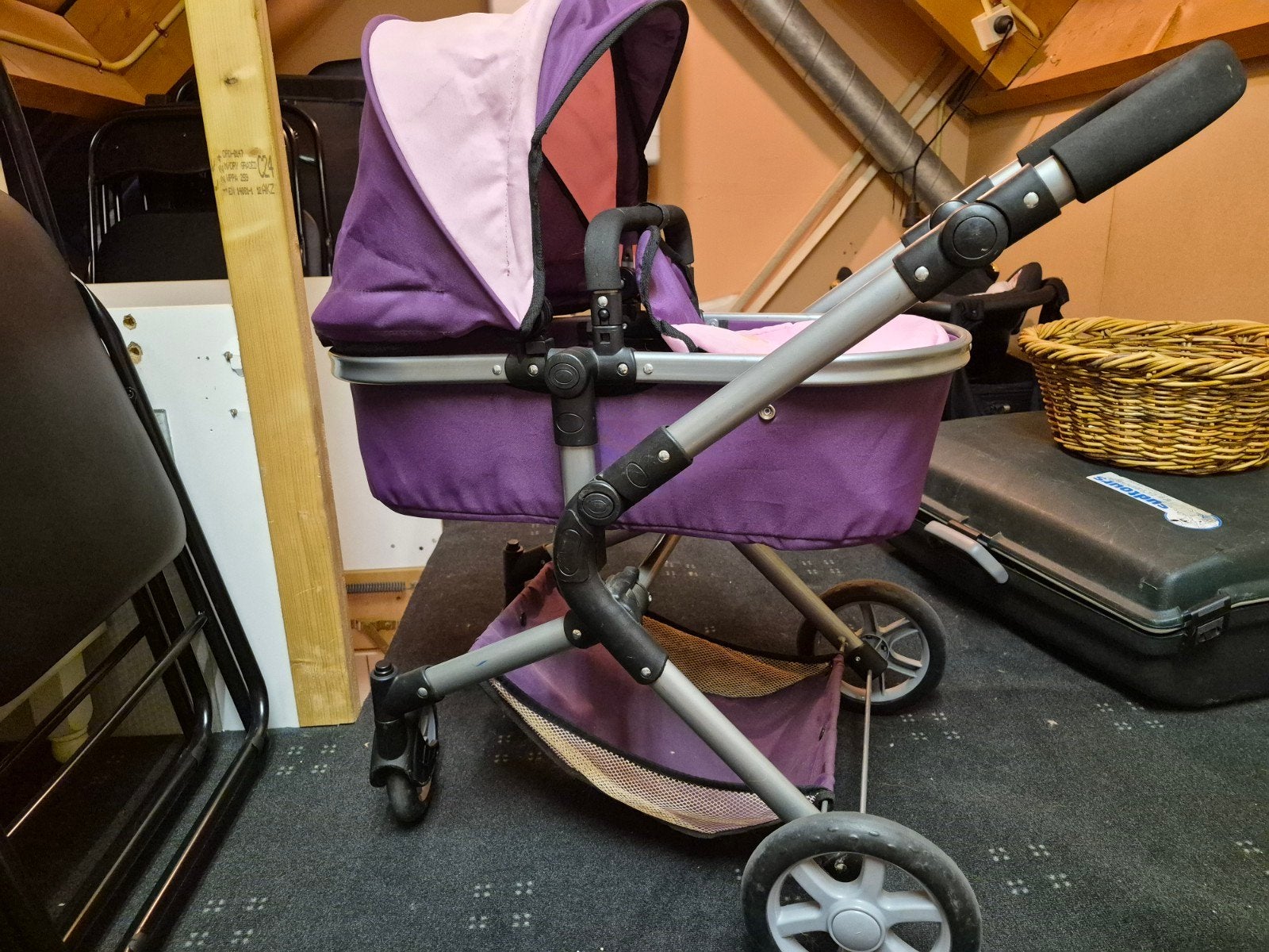 Paarse kinderwagen voor poppen, Ophalen of Verzenden