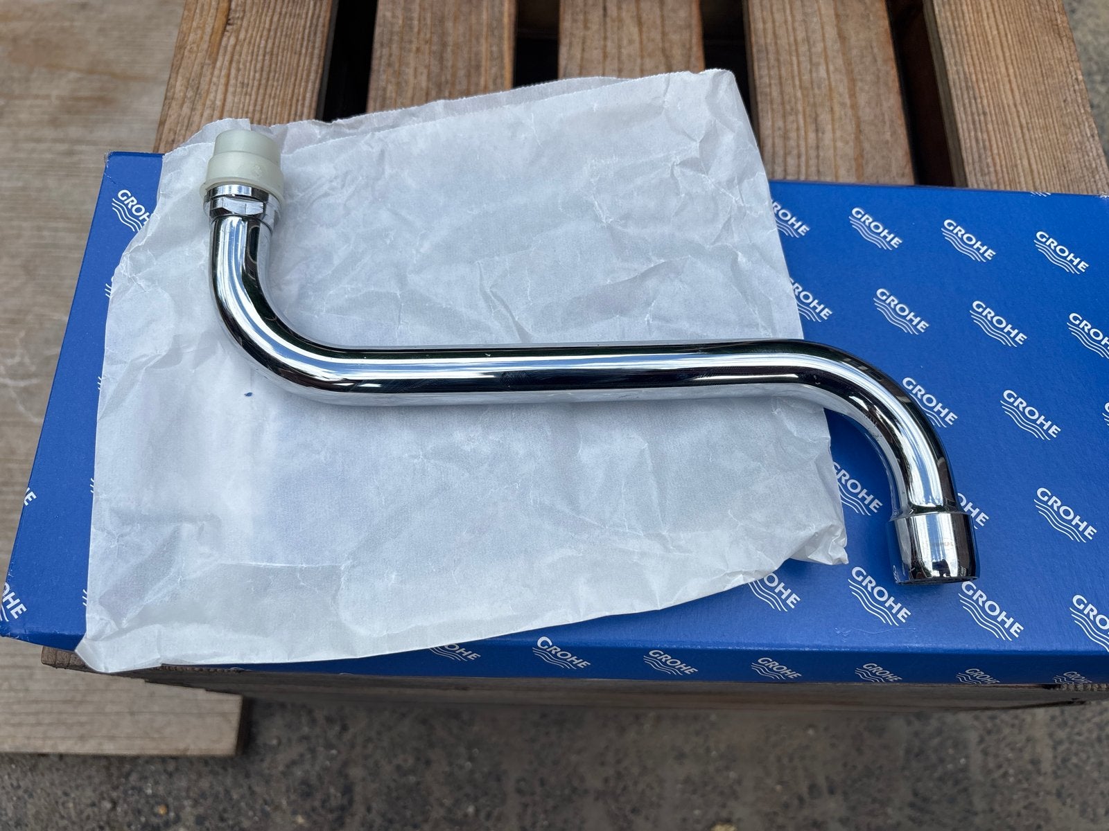 Grohe Costa S kraanuitloop chroom 20cm - Ongebruikt, Ophalen, Nieuw, Chroom, Kraan