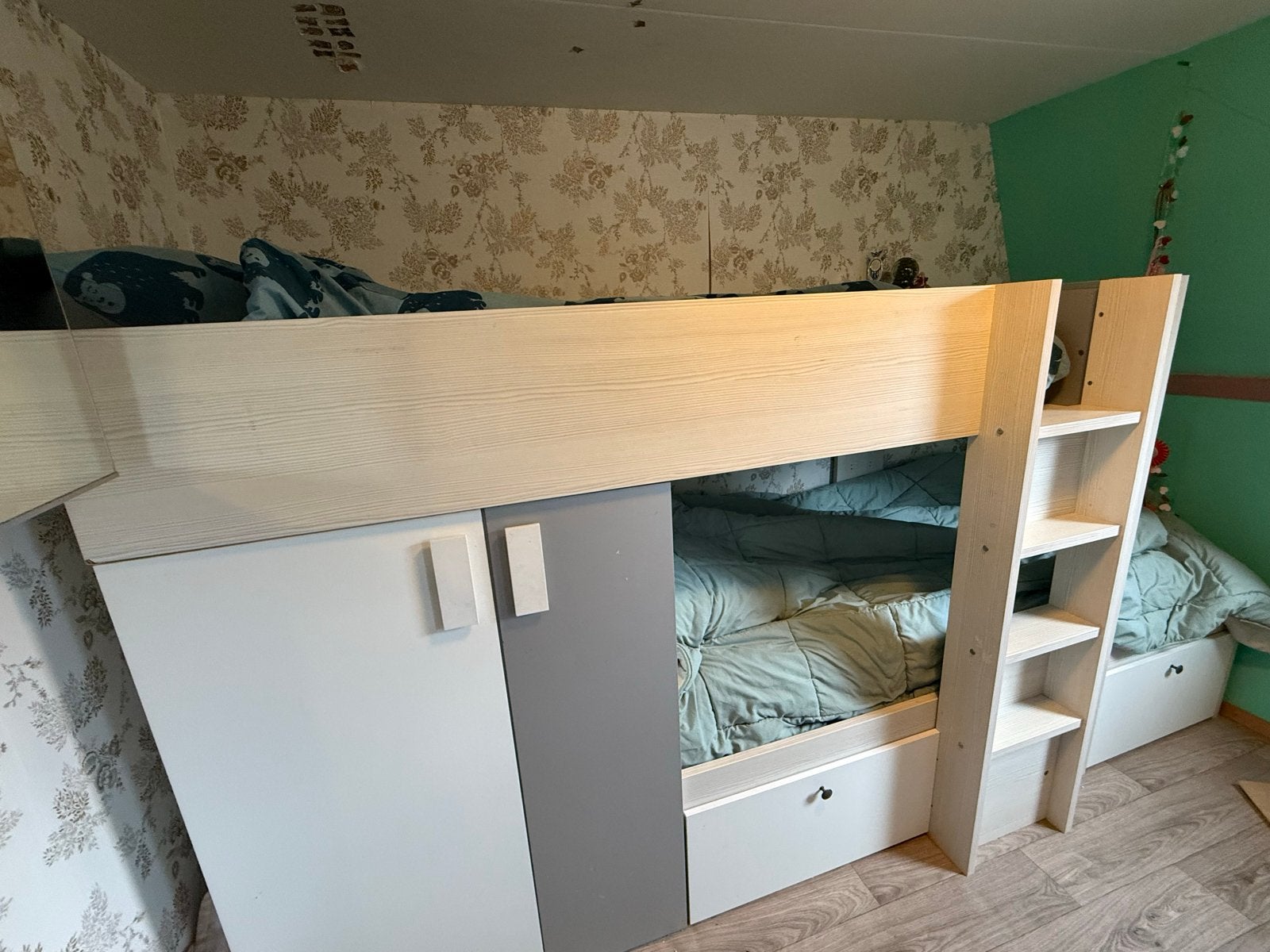 Stapelbed met opbergruimte, Ophalen, Tweepersoons, Minder dan 160 cm, Overige maten