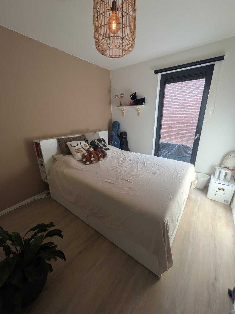 Ikea BRIMNES Bedframe met opberglades, wit, 160x200 cm, Ophalen, Wit, Tweepersoons, Zo goed als nieuw