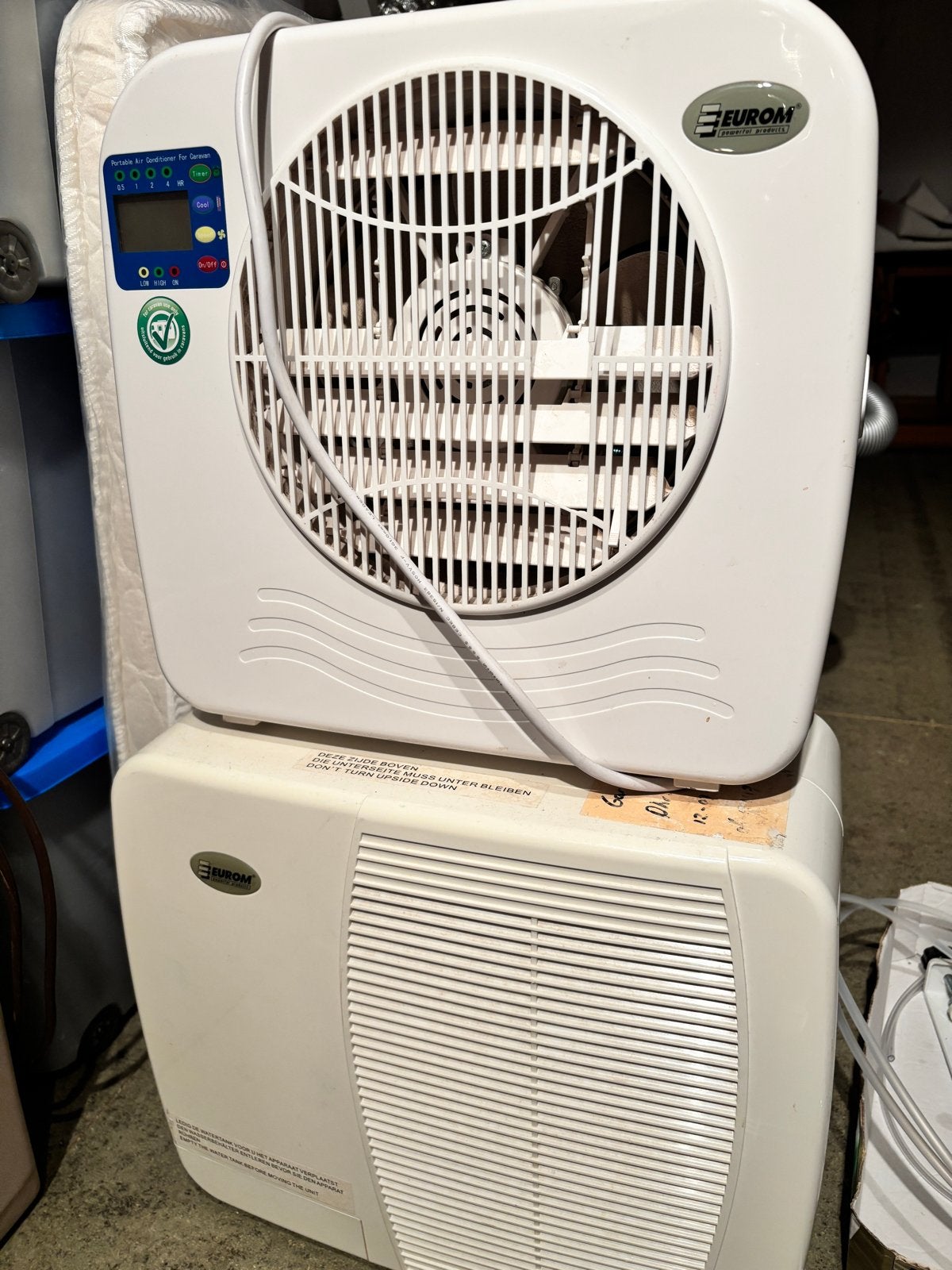 Eurom AC 2400 Mobiele Airco - Koel en Ontvochtig, Witgoed en Apparatuur, Ophalen, Gebruikt, Minder dan 60 m³, 3 snelheden of meer