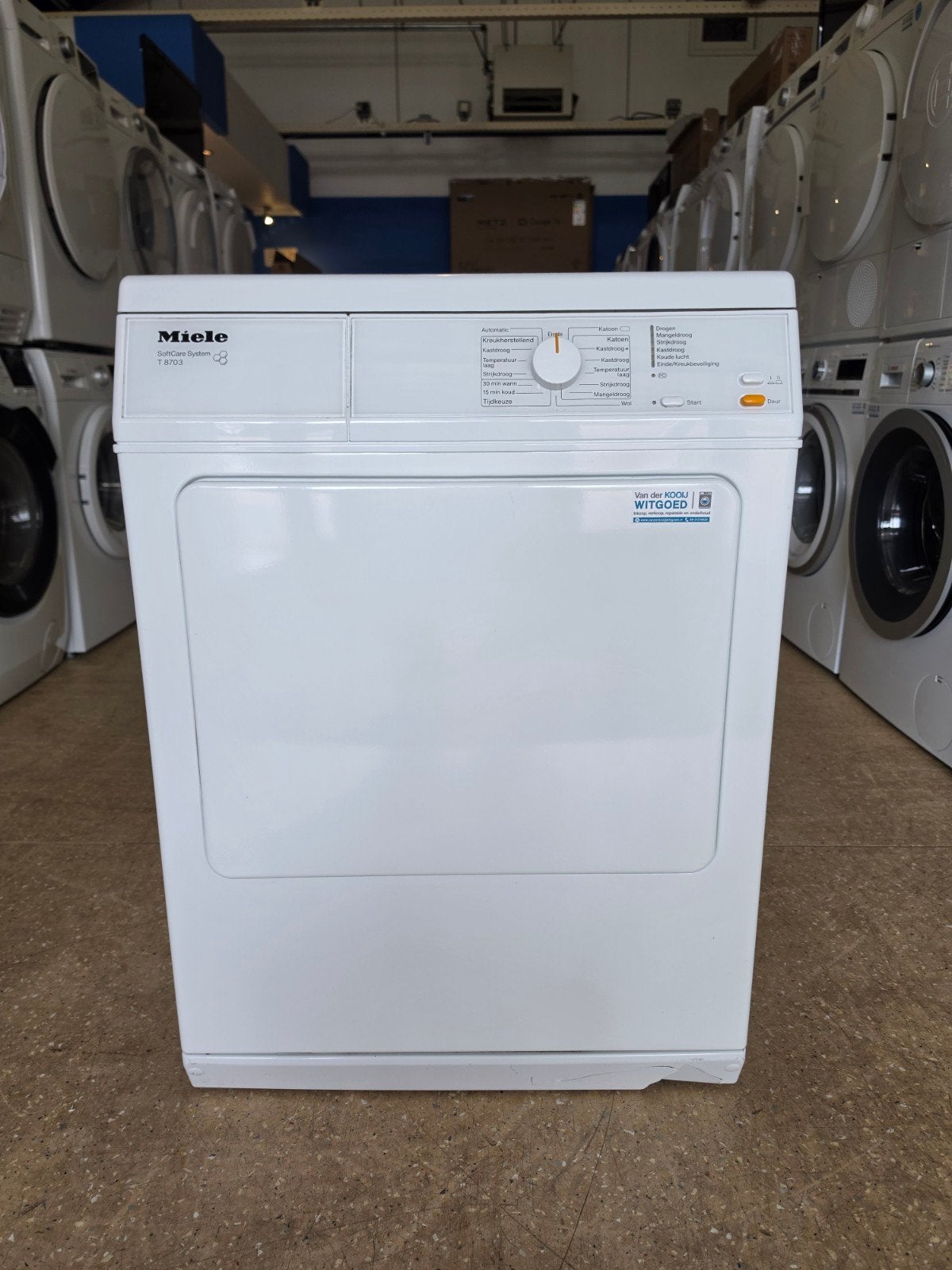 Miele T 8703 Softcare afvoerdroger | 7 kilo | Gratis thuis ✅, Jirnsum, 6 tot 8 kg, Luchtafvoer, Anti-kreukfase