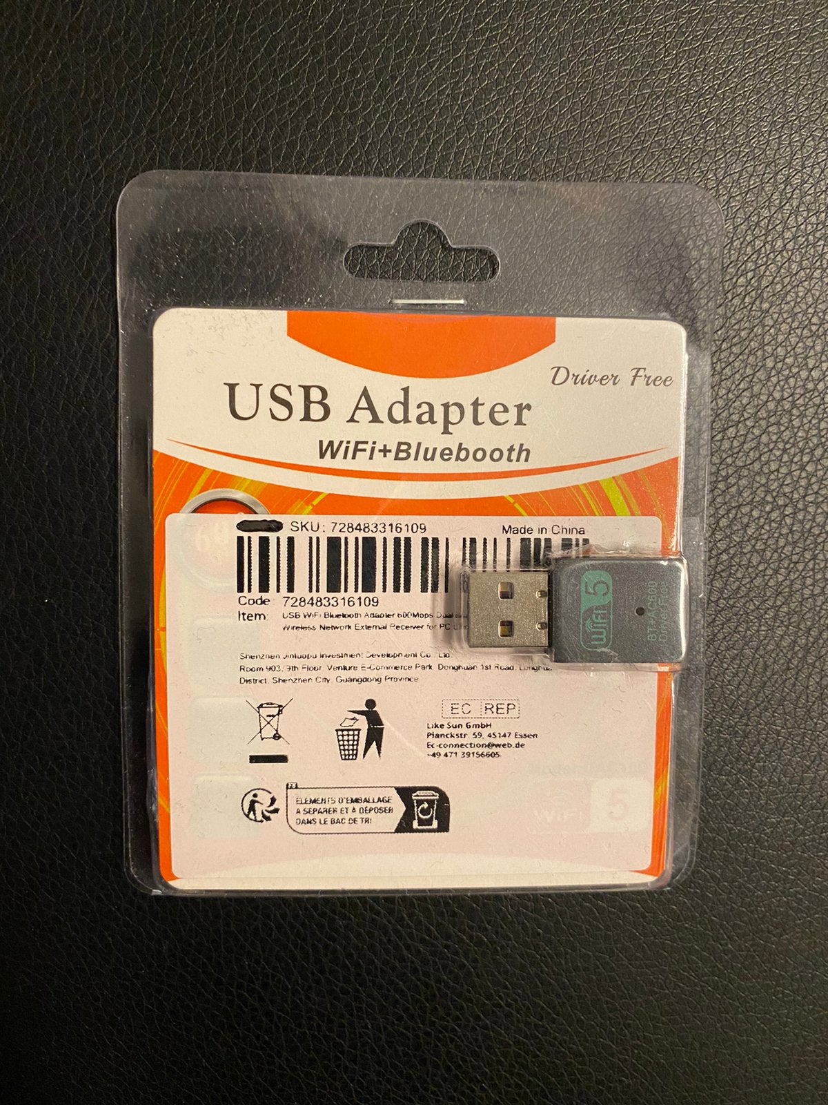 USB adapter, Wifi, Bluetooth, driver free, nieuw, Computers en Software, USB Sticks, Ophalen of Verzenden, Nieuw