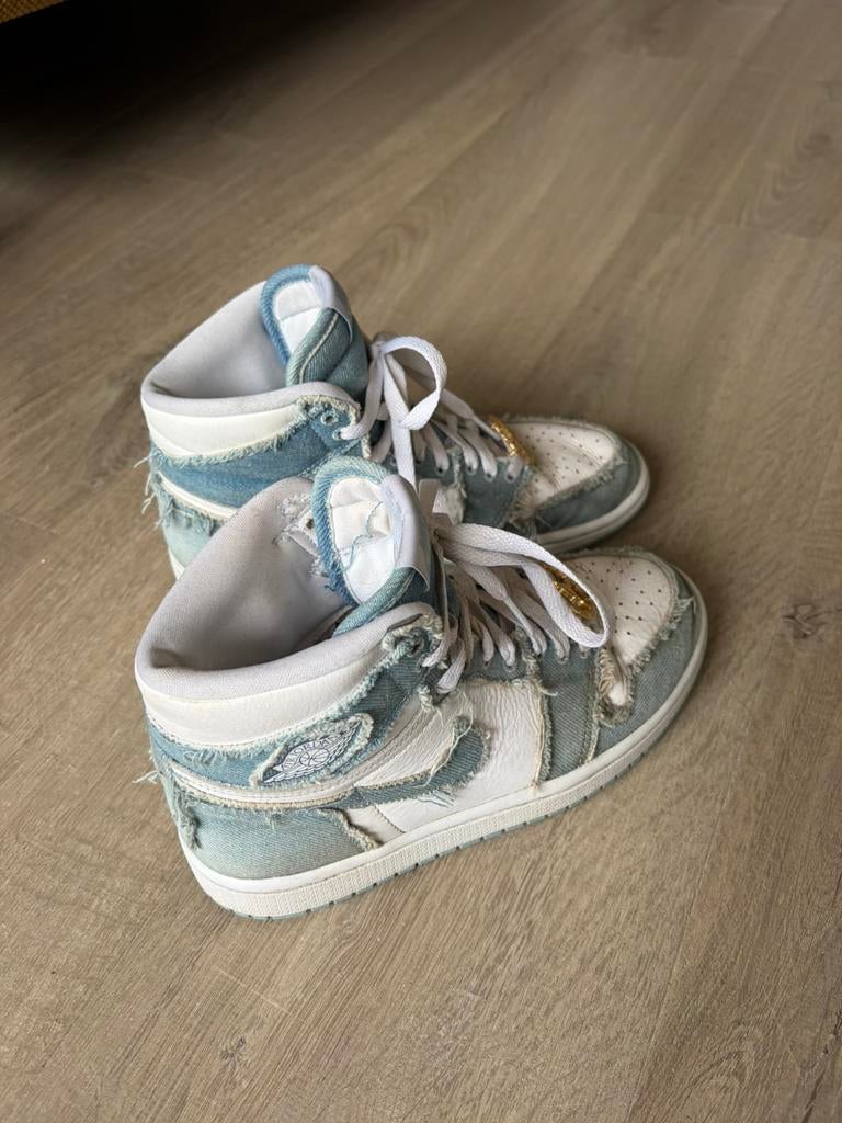 Air Jordan 1 High OG Denim, Blauw, Ophalen of Verzenden, Sneakers of Gympen, Gedragen
