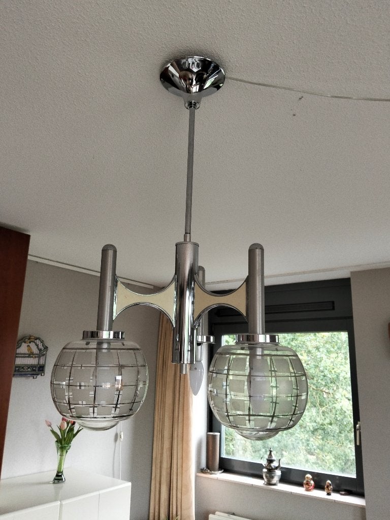 TE KOOP GEVRAAGD Glas voor New age 70's lamp, Gebruikt, Overige fittingen, Ophalen of Verzenden, Glas