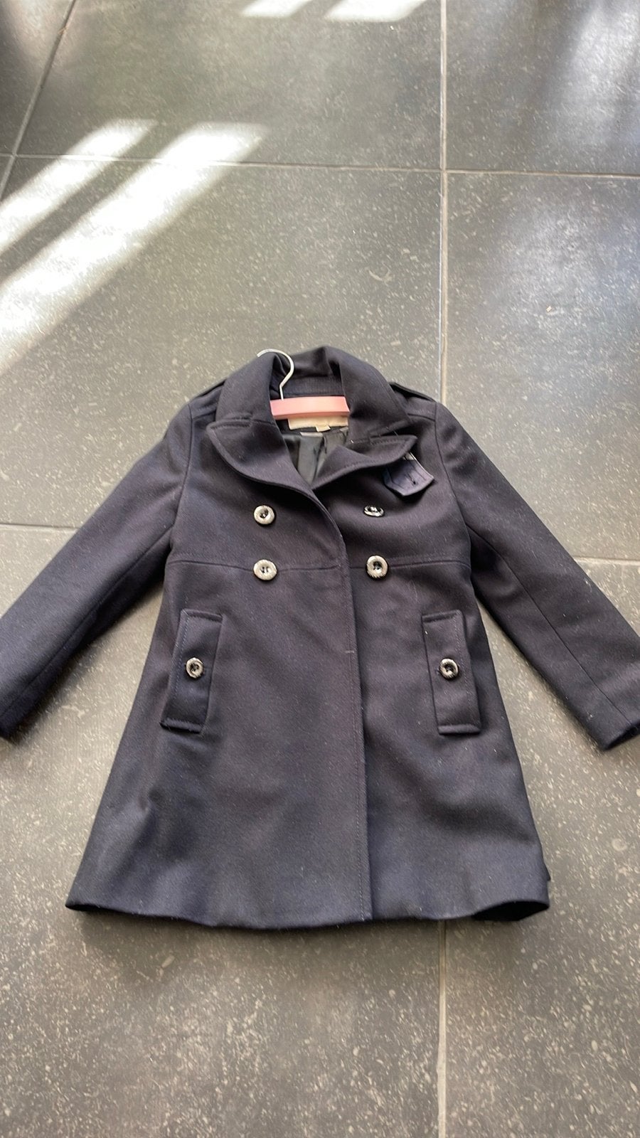 Burberry Kinderjas - Donkerblauw (5Y/110cm), Ophalen, Zo goed als nieuw, Meisje