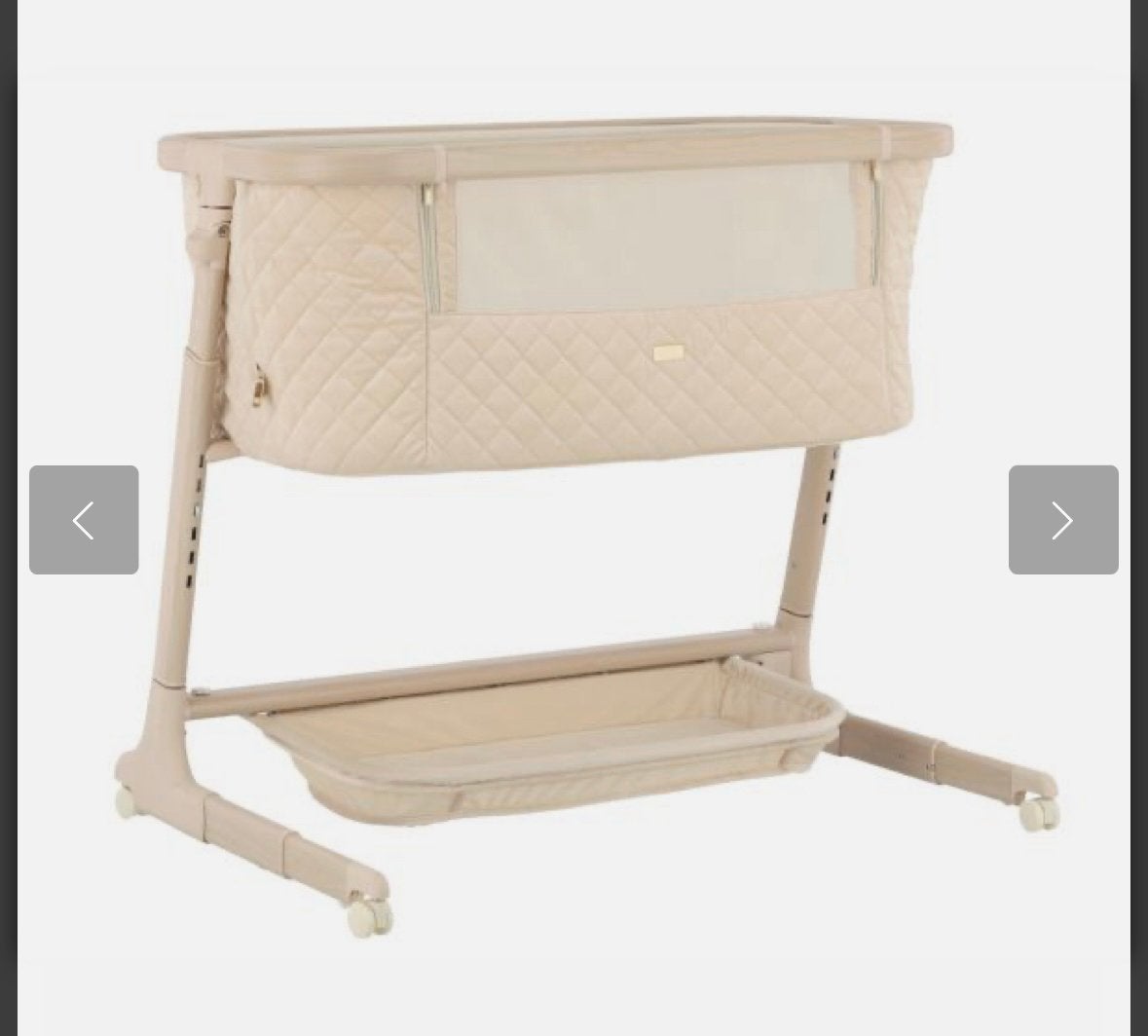 Qute Q-wiggle electric Co-Sleeper cream - white wash, Kinderen en Baby's, Babywiegjes en Ledikanten, Ophalen, Gebruikt, Wieg